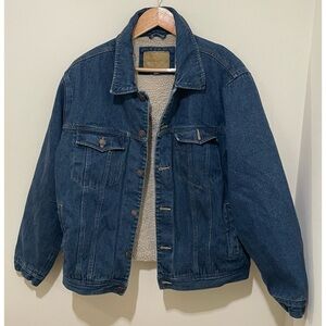 Vintage Sherpa Lined Sonoma Denim Jacket Sherpa Lining, Size L